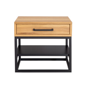 Szafka nocna metalowo - dębowa SN372